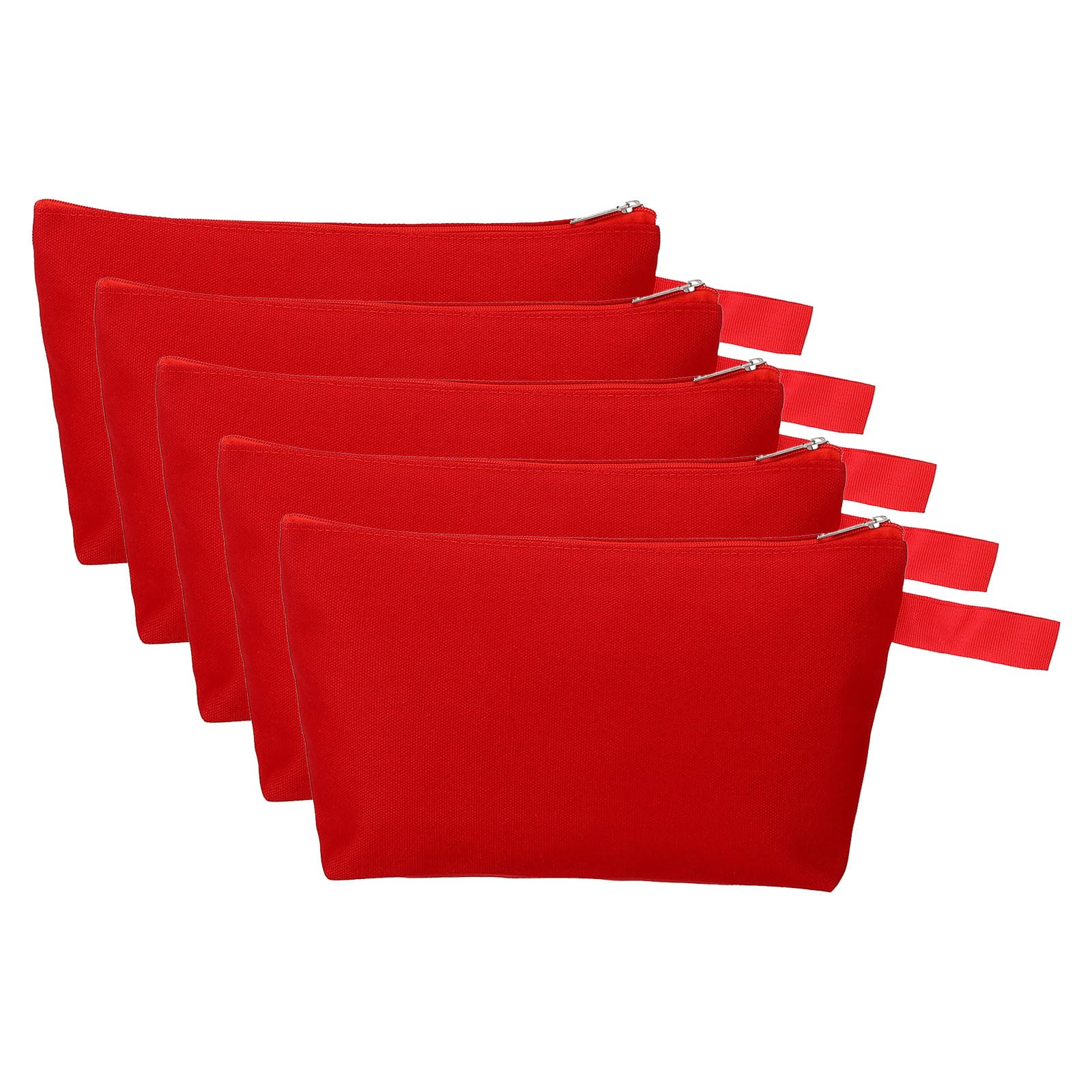 PATIKIL 9.1 x 5.1 Canvas Makeup Bags with Strap