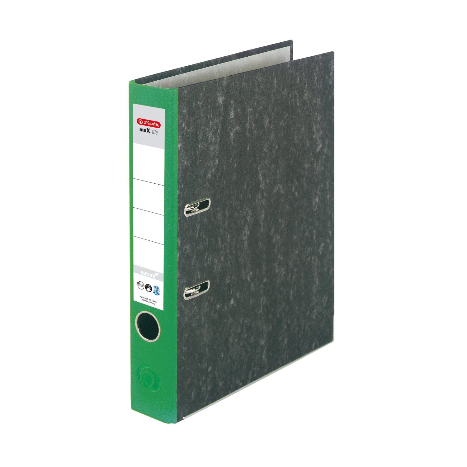 Herlitz max.file Nature A4 5cm Lever Arch File - Green (5 Pieces)