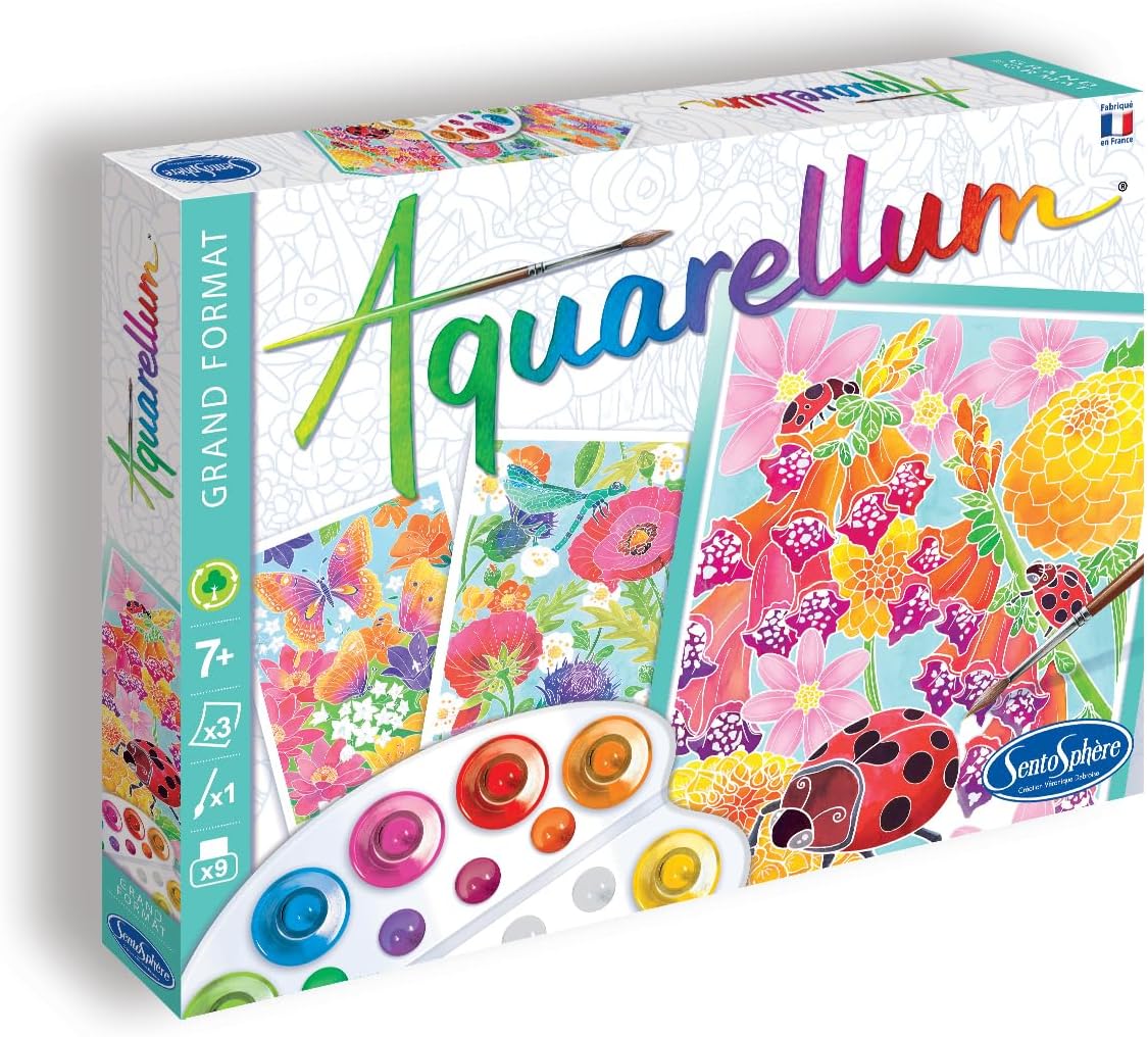 SentoSphere Aquarellum - in The Flowers - Arts and Crafts Watercolor Paint Set