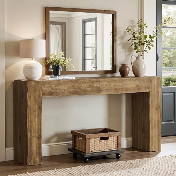 Long Solid Wood Farmhouse Table