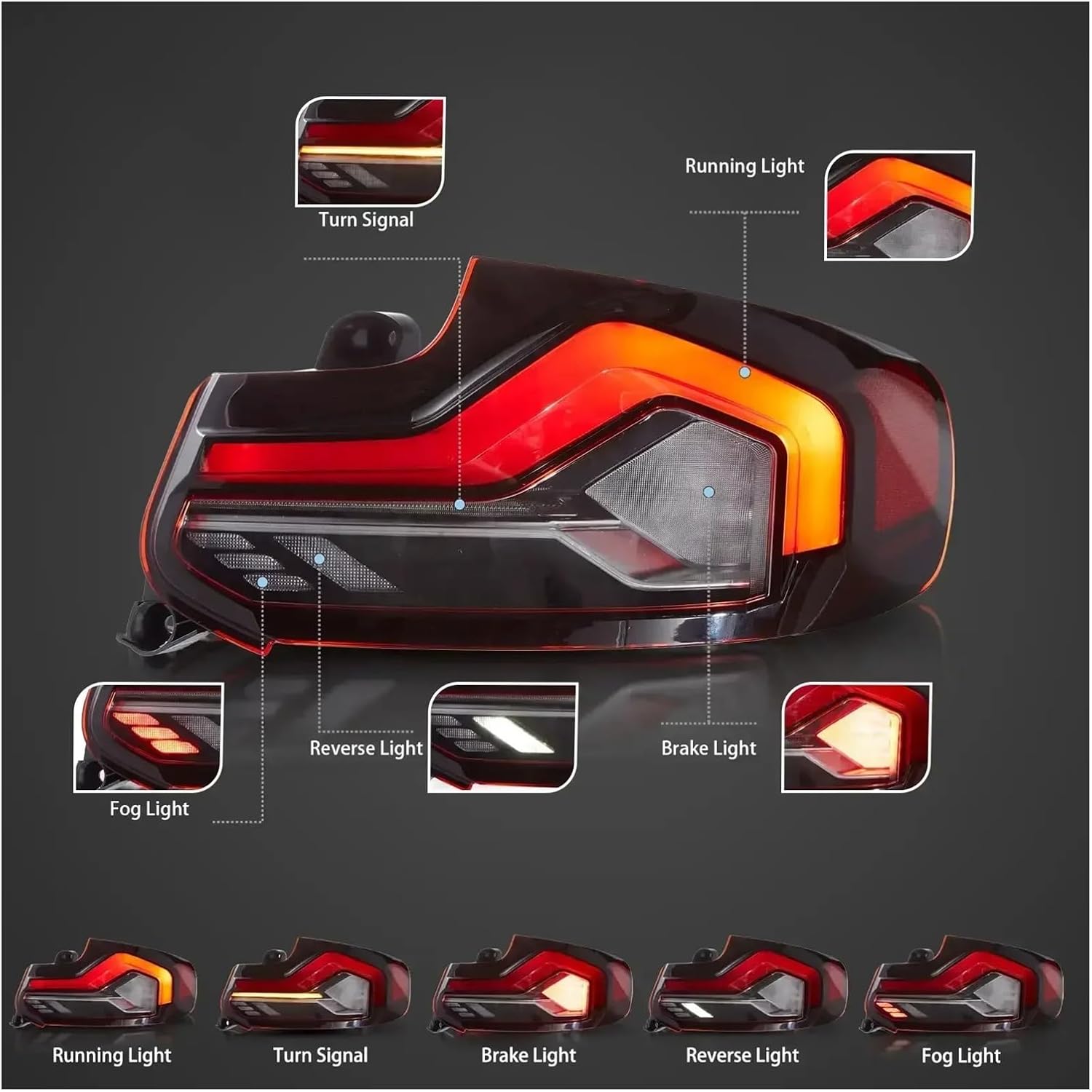 Car LED Tail Light For BMW 2Series F22 F23 F87 M2C Upgrade G Style Taillight Turn Singal Far And Near Rear Beam Plug And Play