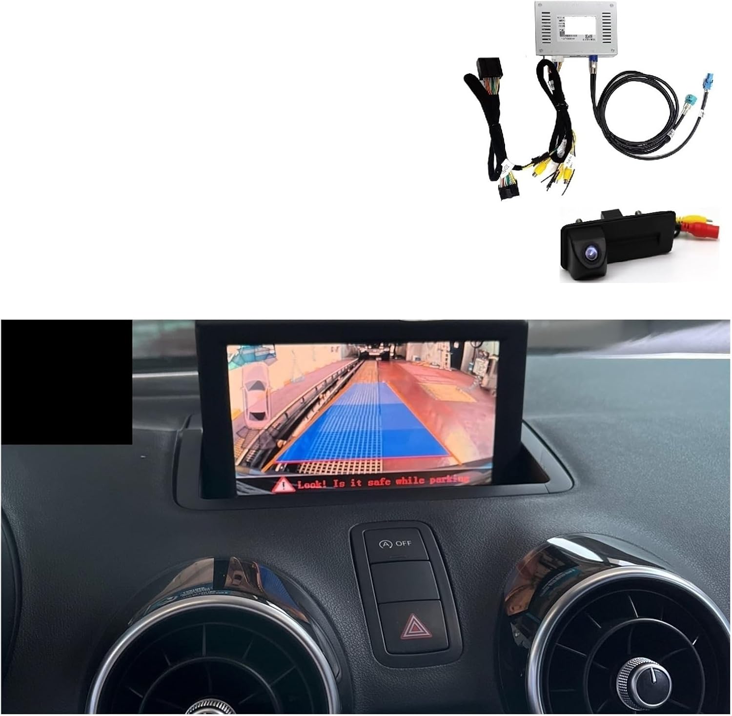 リバースカメラインターフェース アウディ A1 8X 2010-2018 フロントリアカメラアダプターと互換性あり(Rear cam