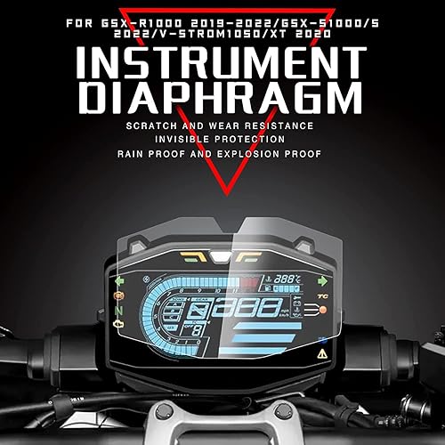 BAIONE Protector de pantalla para instrumentos para motocicleta, protección contra arañazos, compatible con Suzuki GSXR1000 GSX-R 1000 2019-2021
