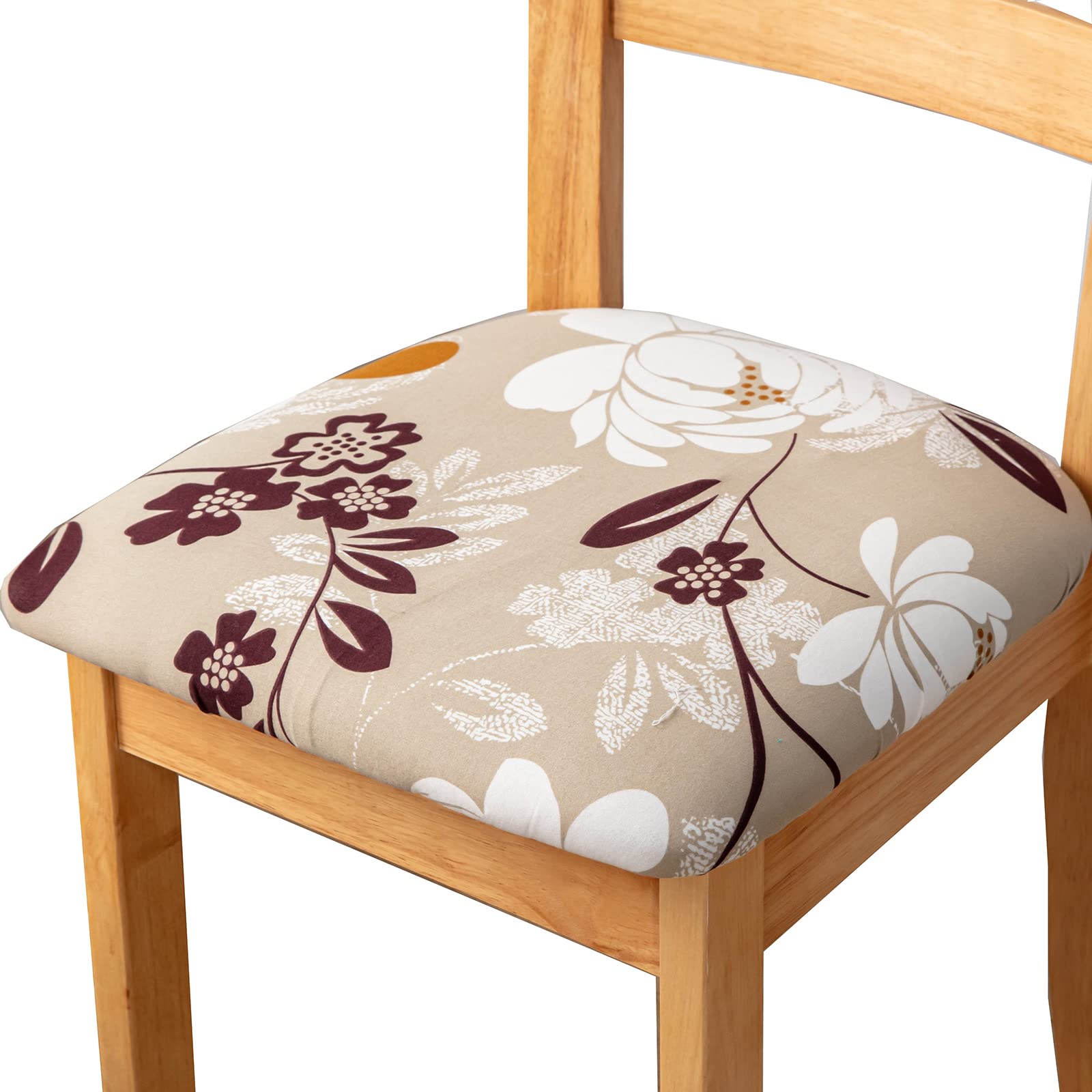 printing Stretch Chair Seat Covers for Dining Room, 2 Pieces farmhouse style Dining Chair Seat Protector Cover Removable Universal Chair Slipcovers for Dining room hotel -D-Set of 2