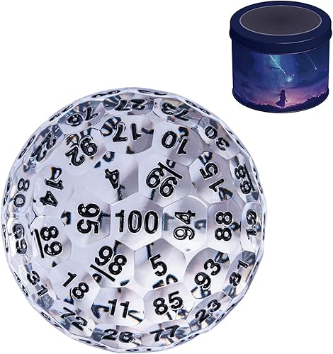 Poludie Dados D100, dados poliédricos individuales de 100 caras D100 D100, dados de juego D&D, dados de juego D100, cubo de 100 lados con bolsa de