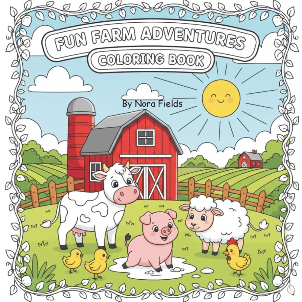 Fun Farm Adventures: Coloring book