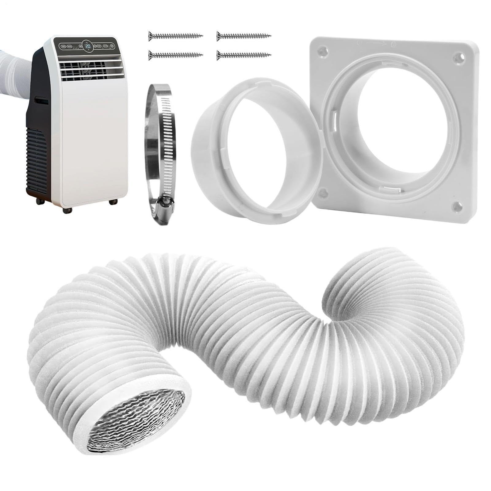 Kit évacuation sèche-linge intérieur avec pièces de raccordement murale et extraction