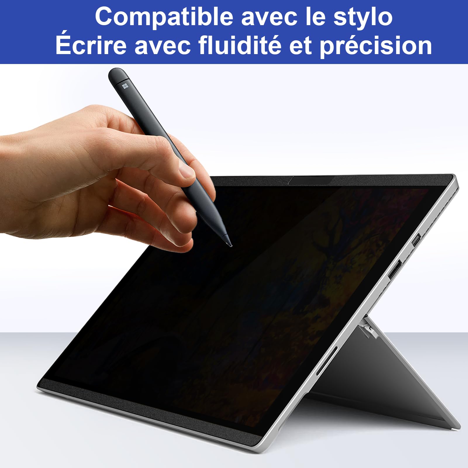 IPROKKO Filtre de Confidentialité Magnétique Pour 13 Pouces Surface Pro 11/10/9/8/X, Protection D'écran Amovible, Anti Lumière Bleue, Anti Reflet, Ecran Anti Espion Pour Microsoft Surface