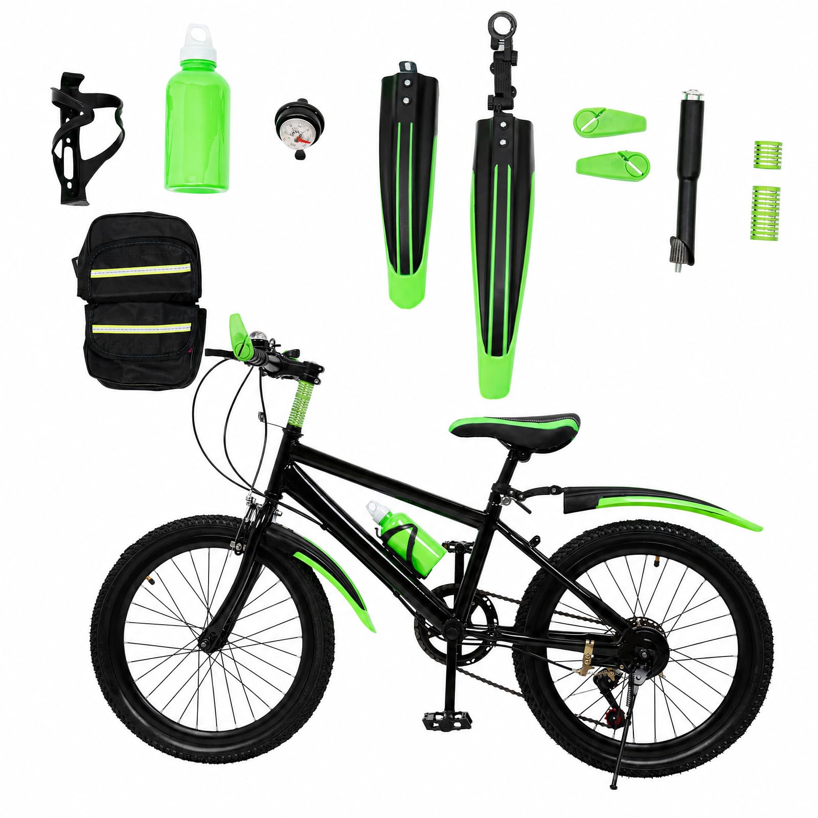 BRIVV 20 Inch Unisex Mountainbike Bicycle, 7 Speed Bike 85KG