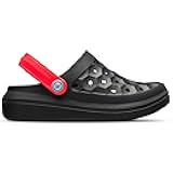 Varsity Clogs for Girls and Boys, Water Shoes for Kids, Water Resistant Beach Pool Slip On, Black Red, Child 4