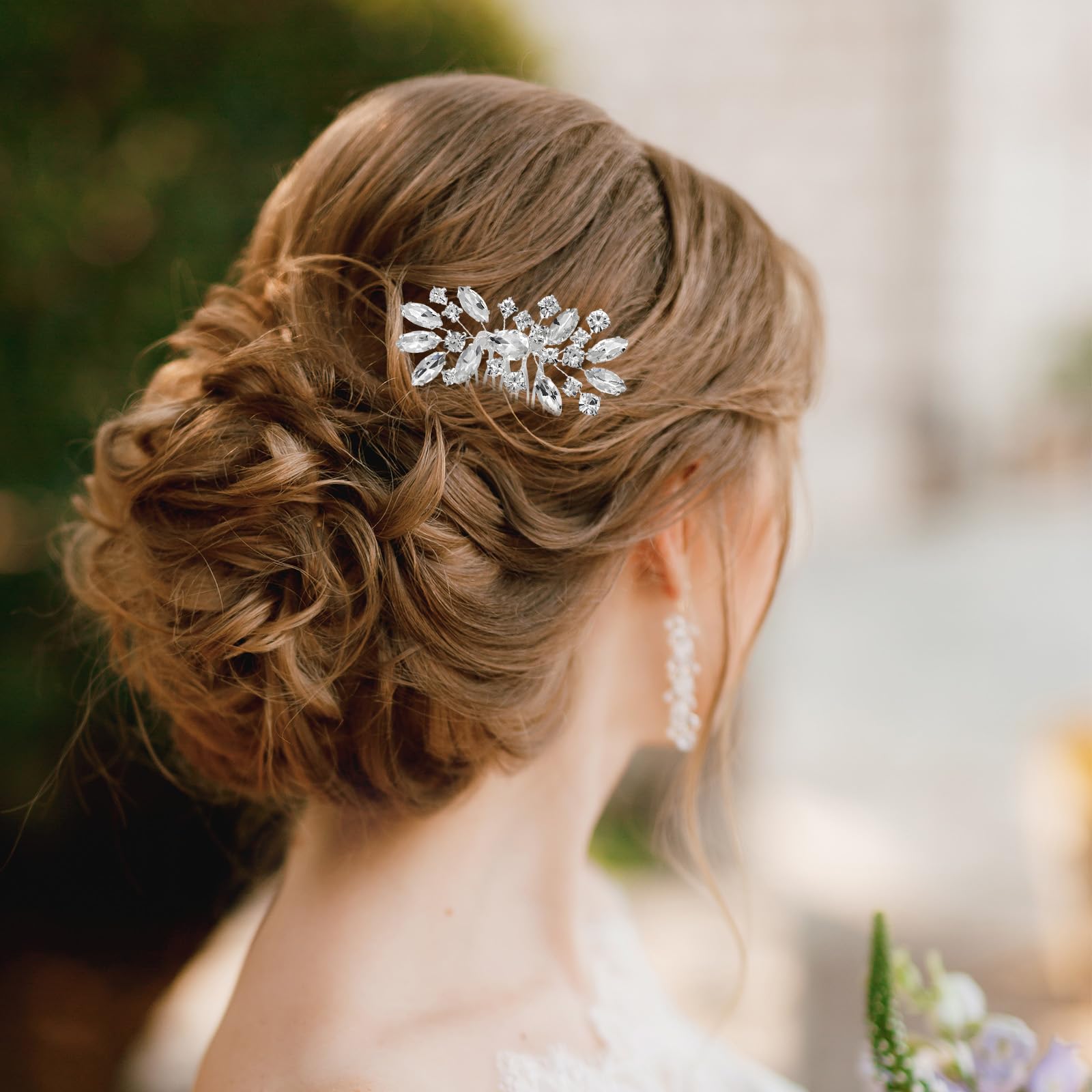 2 pezzi copricapo da sposa in strass argento, accessori per capelli da sposa per donne, fermagli lucidi per la sposa, decorazioni per forcine di cristallo per matrimoni, forniture per cerimonie