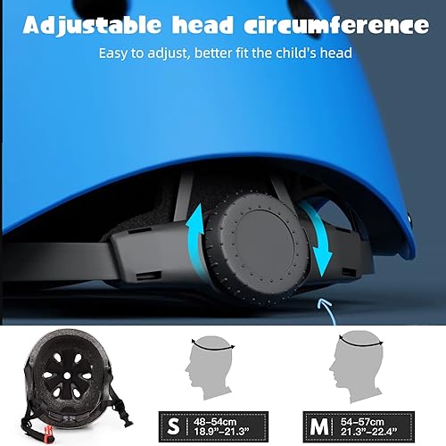 Miniatura 2 de Kids Bike Helmet Set with Knee Pads Elbow Pads Wrist Guards,Adjustable Helmet for Toddler Kids&Youth,314yrs Girl Boy Kids Protective Gear Set