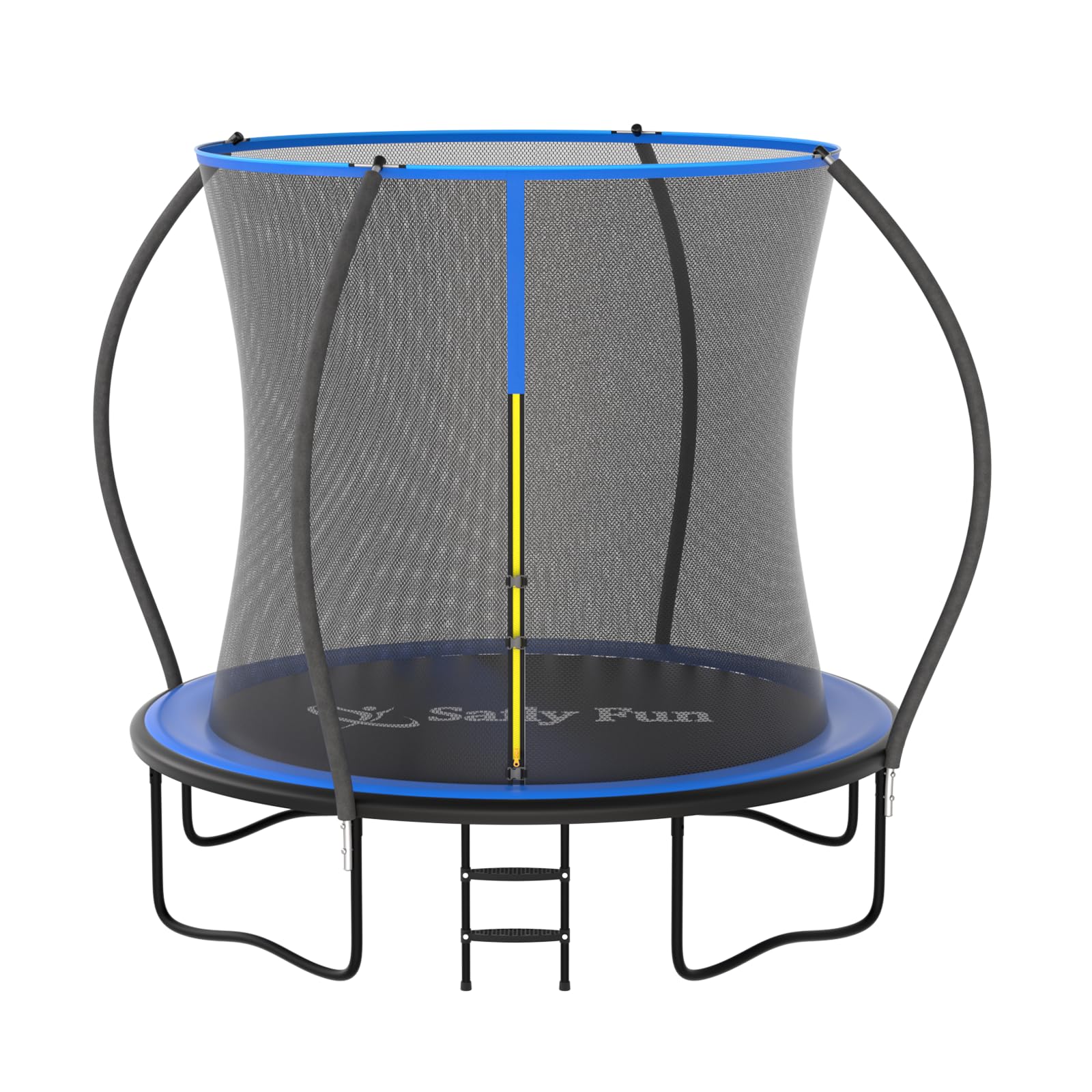 Safly Fun Trampolin Outdoor Ø 244/305/366 cm with Montagezubehör, Trampolin Kinder, Bodentrampolin, Die Maximale Tragfähigkeit Beträgt 50-150 kg, Für Erwachsene, Kinder und Familien