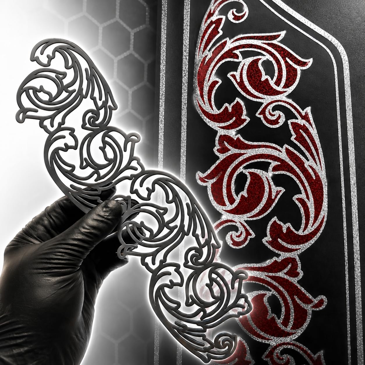 LiME LiNE 6 Piece Stencil Set for Automotive Custom Paint & Airbrush Art Template (Filigree & Scrollwork Stencil)