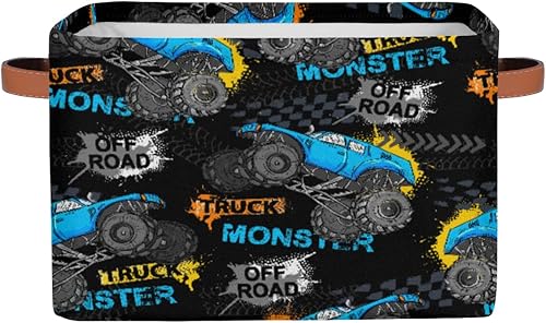 Cesta de almacenamiento plegable para camión organizador plegable grande cubo de almacenamiento cajas de almacenamiento de juguetes con asas para