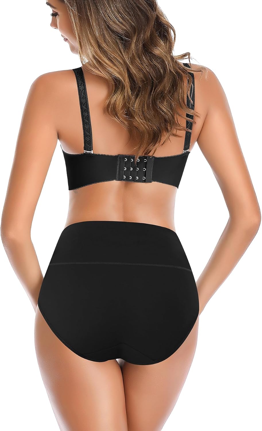 OLIKEME High Waisted Underwear for Women Tummy Control Cotton Plus Size Full Coverage Packs Ladies Panties Briefs - Image 3