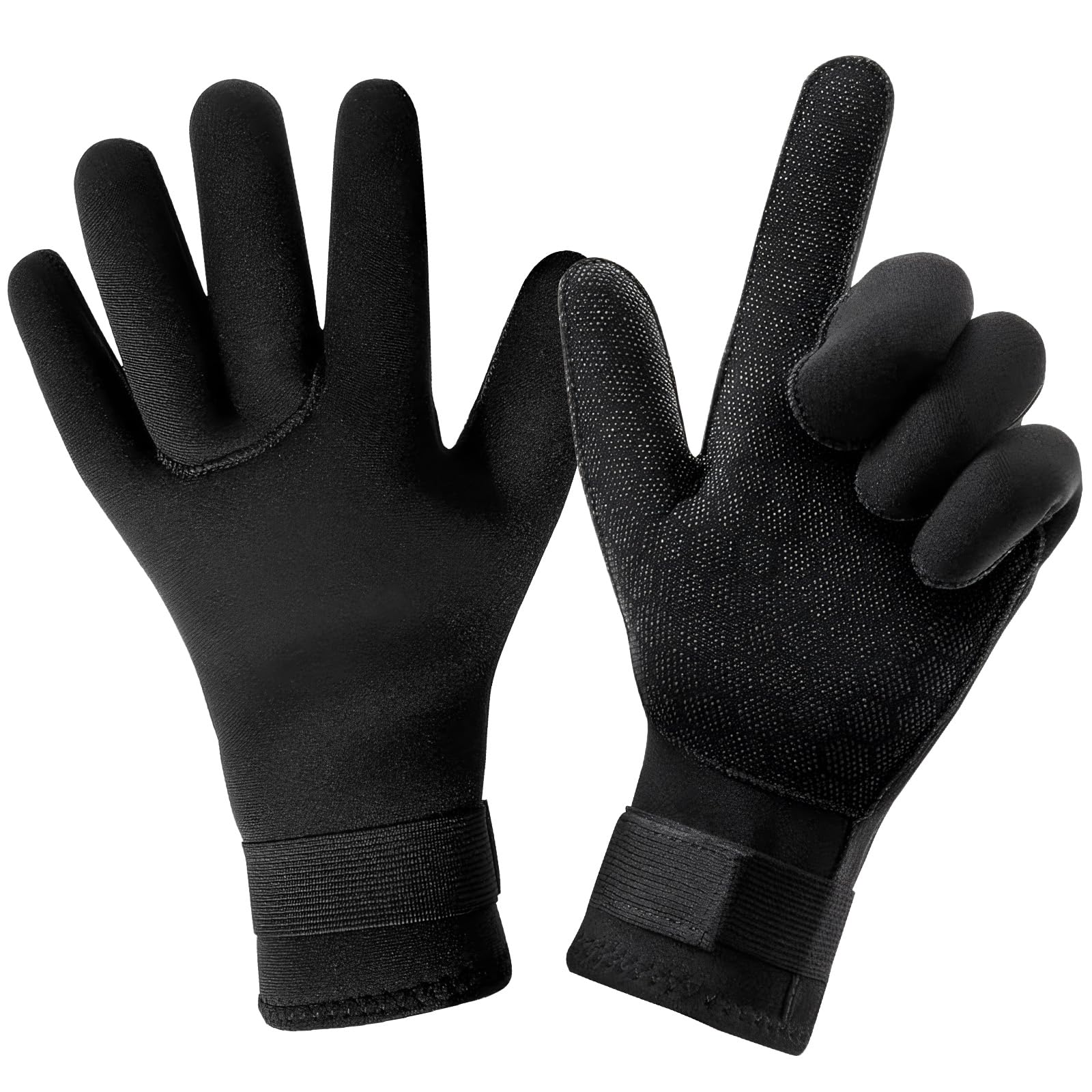 Guittly 5mm Wetsuit Glove Swimming, Neoprene Gloves Diving Adult, Wear-resistant Thermal Diver Gloves for Cold Water Snorkelling Motorboat (XL)