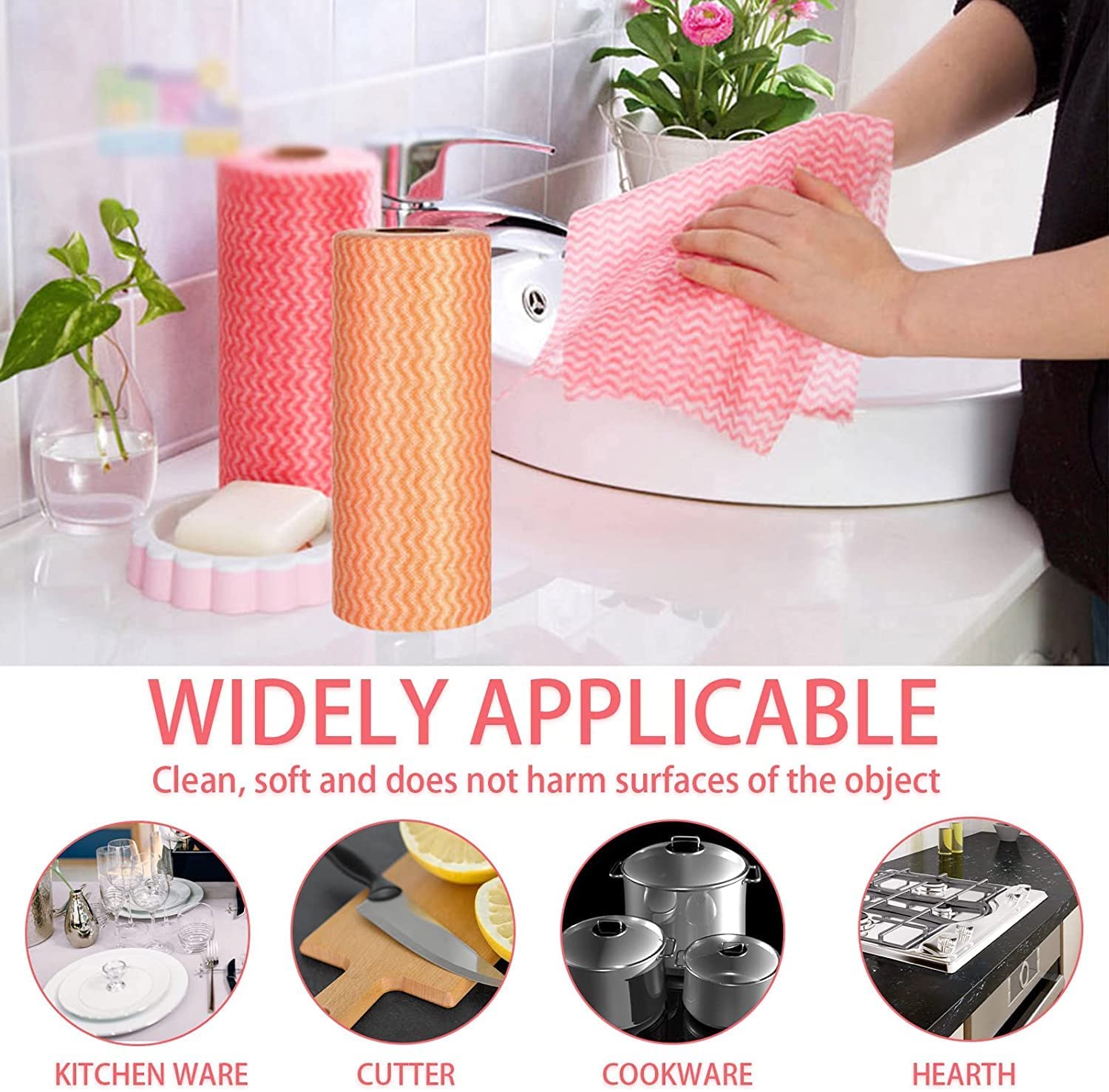 STARDOM MART Kitchen Roll Tissue roll reusable towel wipes 3ply Origami paper Towels tissues rolls for cleaning and kitchen PACK OF 2 1