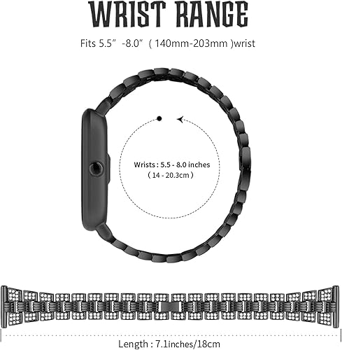 Miniatura 6 de TenCloud Bandas compatibles con Amazfit GTS 2 MiniBip U Pro, pulsera de repuesto ajustable de metal de acero inoxidable con cristal para GTS 2 Mini