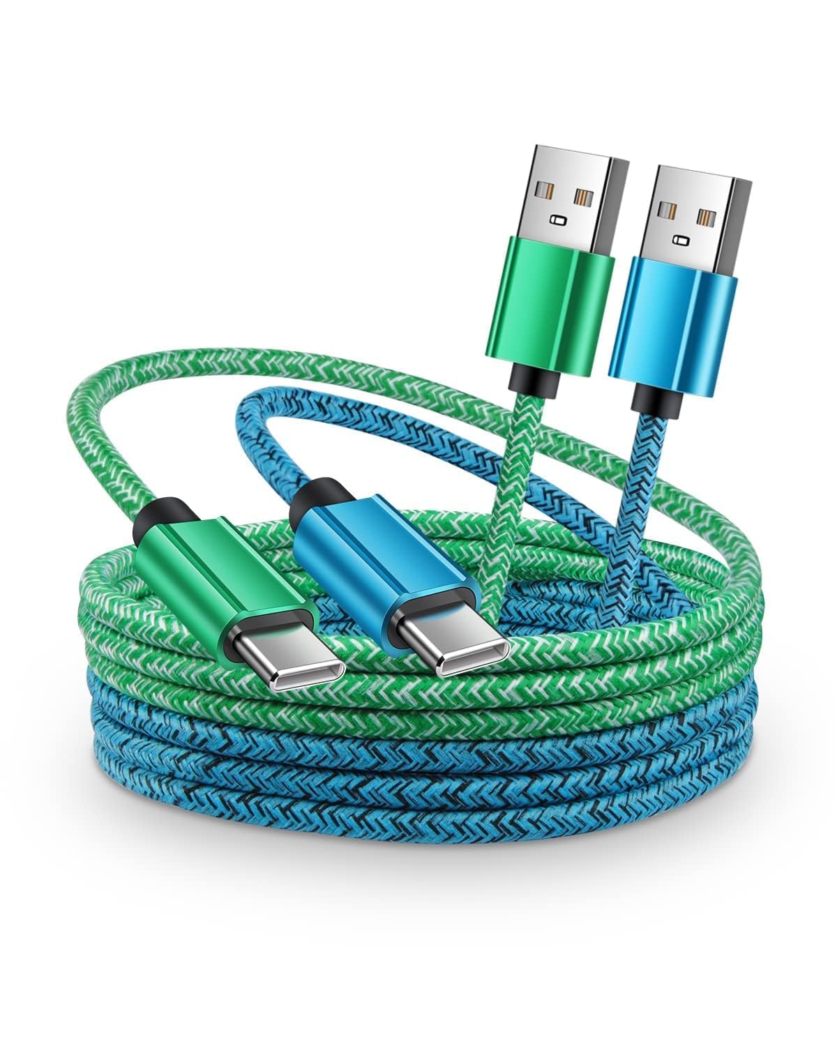 Cable USB tipo C para iPhone 16e 16 Pro Max 15/15 Pro/15 Pro Max/15 Plus [4 unidades/3 pies] para Android, Google Pixel 9a 9 Pro XL 8 7 6 Pro 6a, Samsung Galaxy S25 Ultra S24 S23 Ulra/S22/S22+, carga