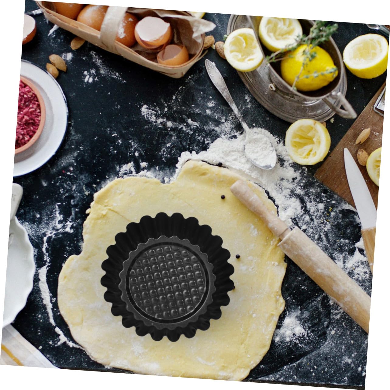 Ipetboom 12pièces Lot De Moules à Tartelettes Antiadhésifs Forme De Chrysanthème Pour Cuisine Outil De Cuisson Diy