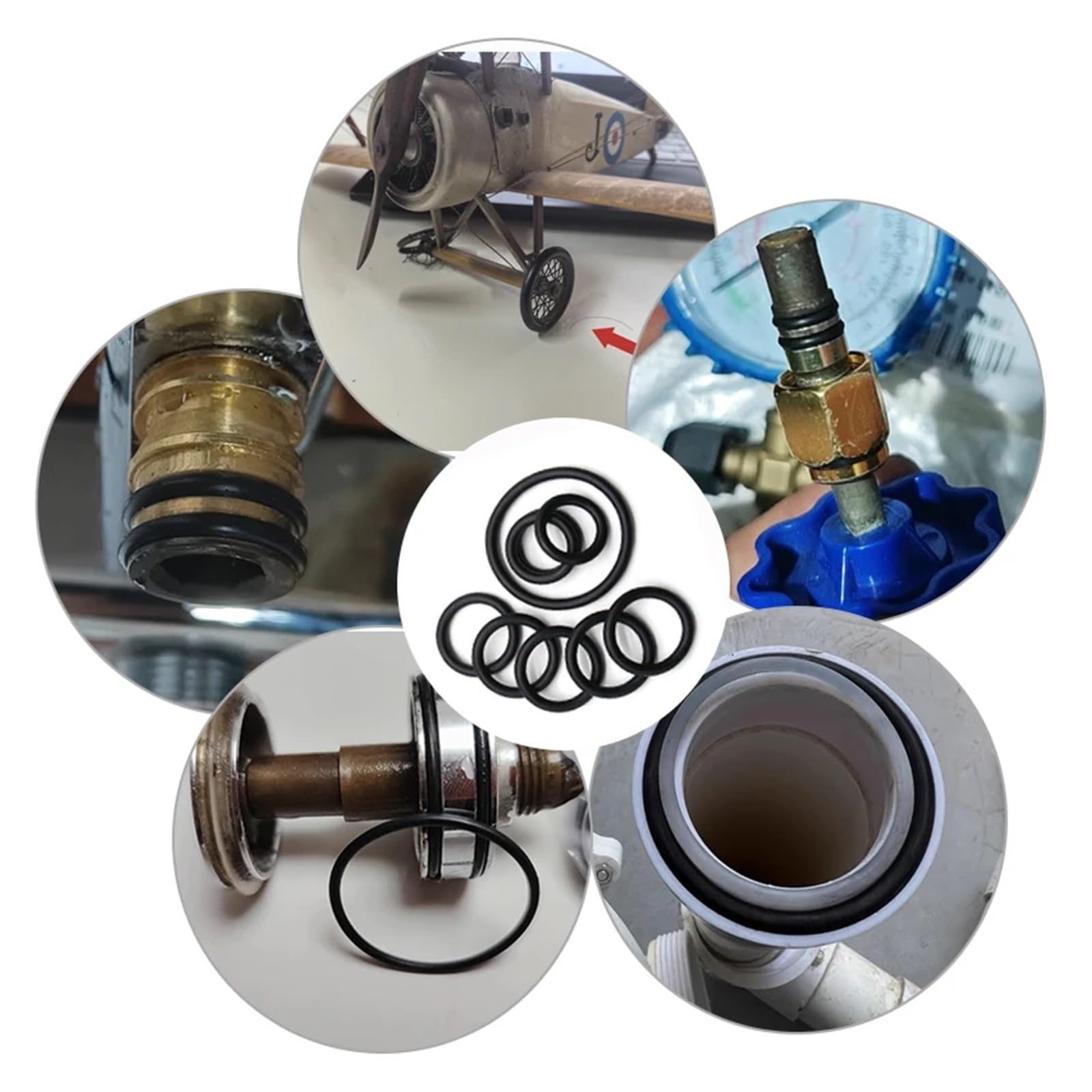 50 juntas tóricas NBR negras CS de 3 mm diámetro exterior, 9-210, arandelas sellado goma for grifos aire acondicionado coche, reparación plomería a presión(OD 37mm ID 31mm)