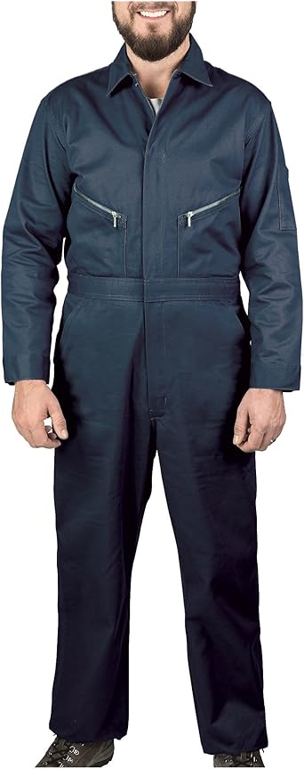 Walls Work Mens Big-Tall Long Sleeve Twill Coverall, Navy, 56/Tall