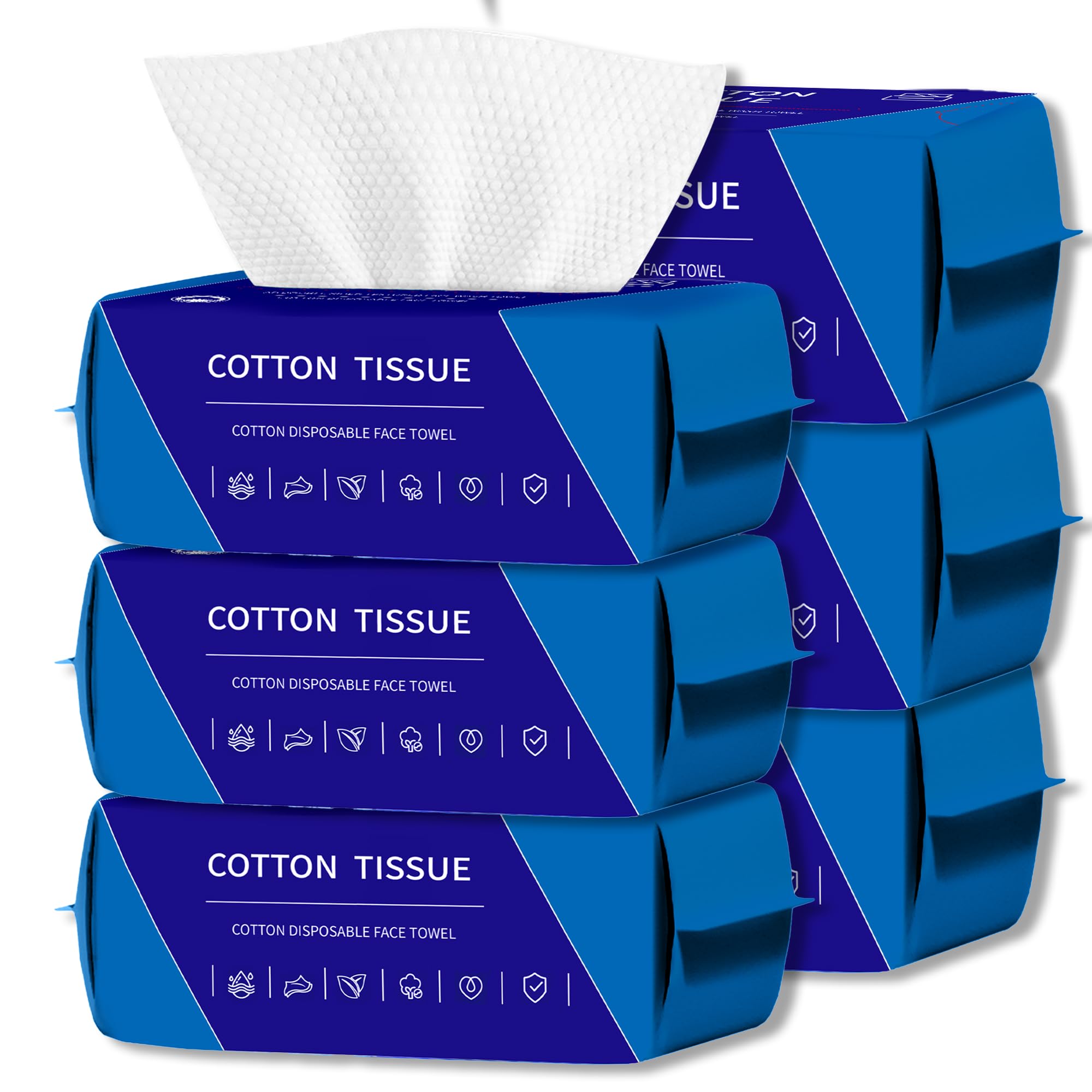 100-Count Disposable Facial Towels, Ultra-Soft Double-Sided Face Cloths