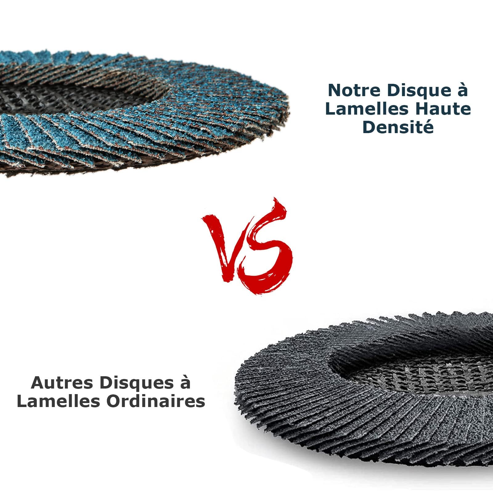 ASelected Lot de 20 Disques à Lamelles de Qualité Professionnelle 125 mm Grain 60, Disques Abrasifs à Lamelles pour Métal Enlever Ebavure, Rouille, Polissage, Finition