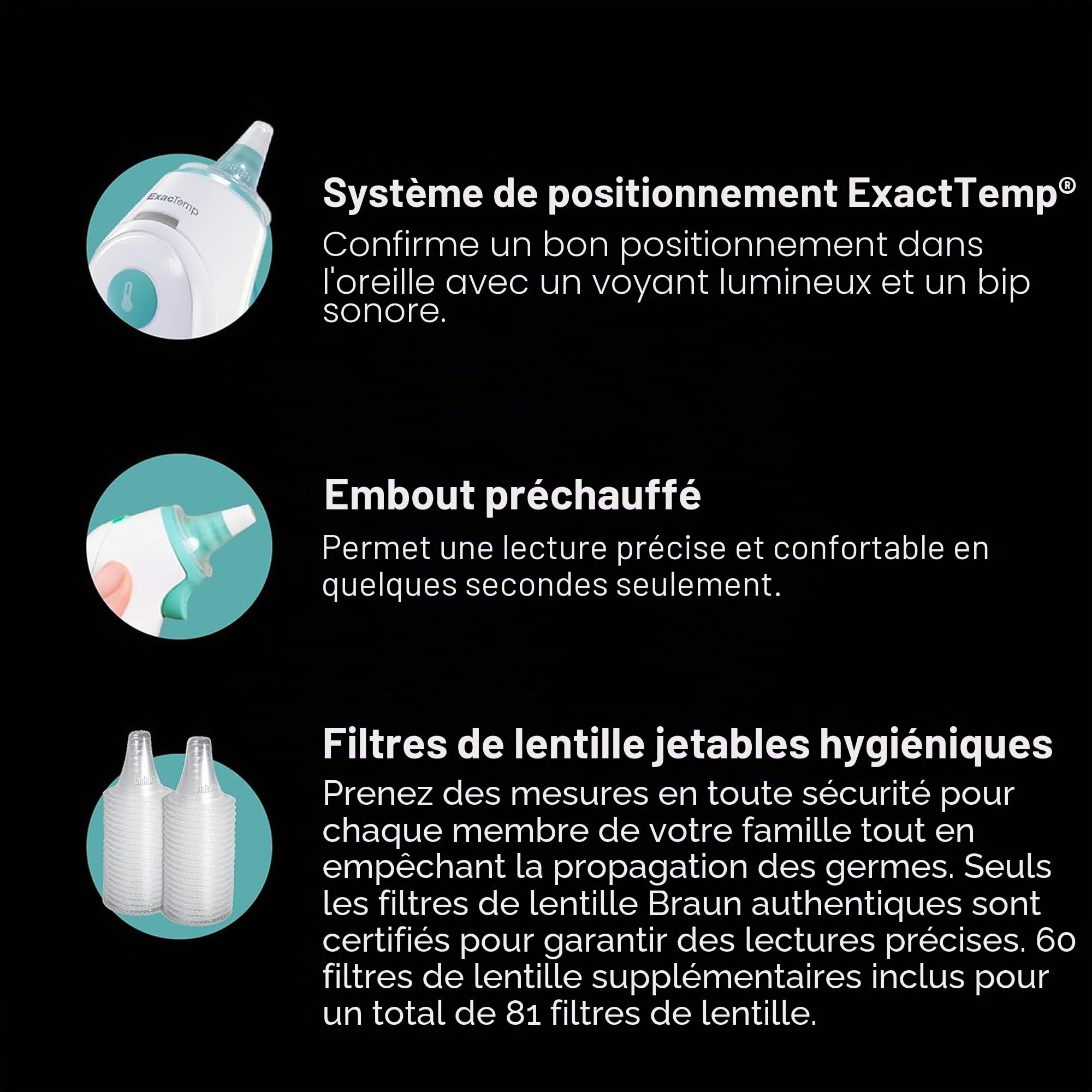 Braun ThermoScan 6, IRT6515 – Thermomètre auriculaire numérique pour adultes, bébés, tout-petits et enfants – Rapide, doux et précis avec des résultats à code couleur