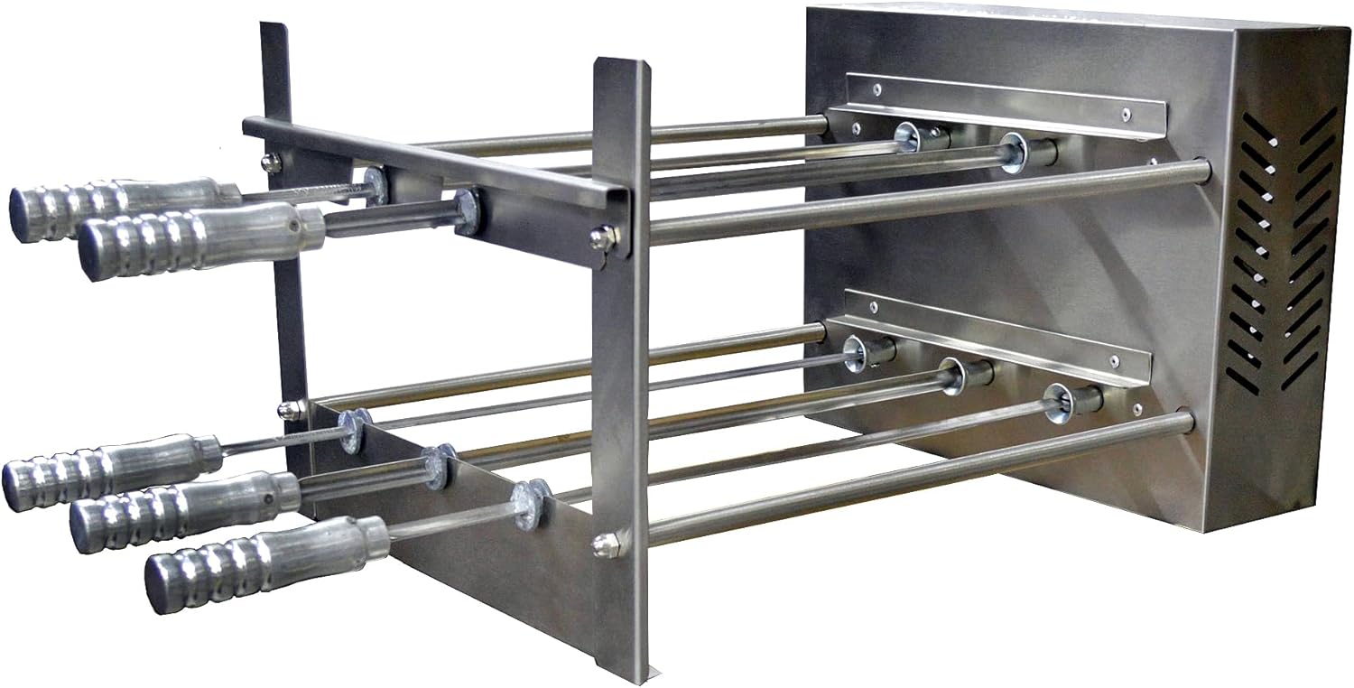 Brazilian BBQ Charcoal Grill - 05 Skewers - Rotisserie System - Oca-Brazil