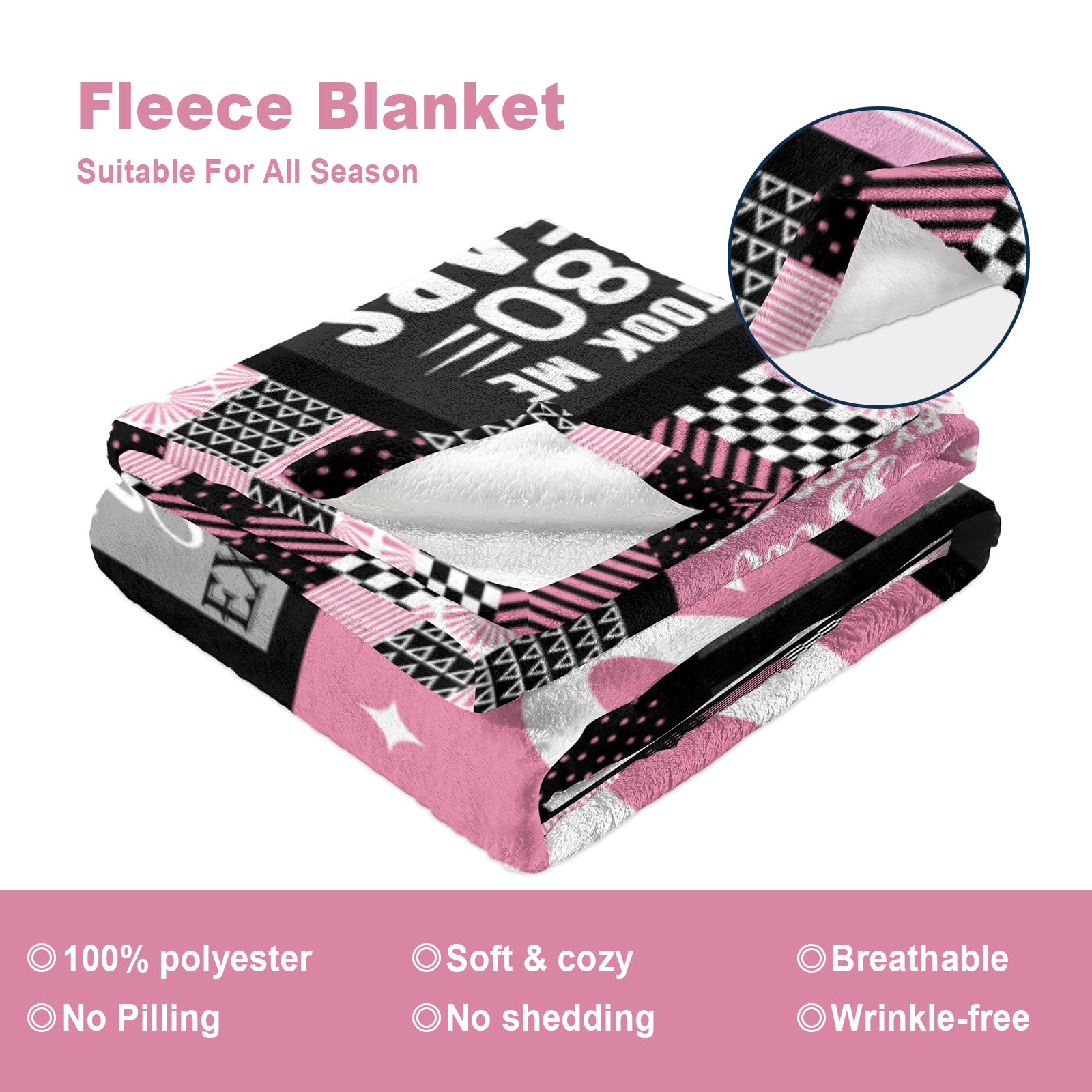 80th Birthday Gifts for Women, Birthday Gift for 80 Year Old Woman, Best Gifts for 80th Birthday Decorations for Women, Gifts for 80 Year Old Woman Throw Blanket 60"x50"