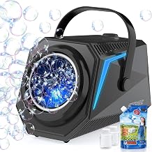 Blubbel LED Seifenblasenmaschine mit 1L Seifenblasenflüssigkeit, Seifenblasen Maschine, Seifenblasenpistole Kinder, Luftblasen Bazooka Bubble Maschine, Geschenk, Hochzeit