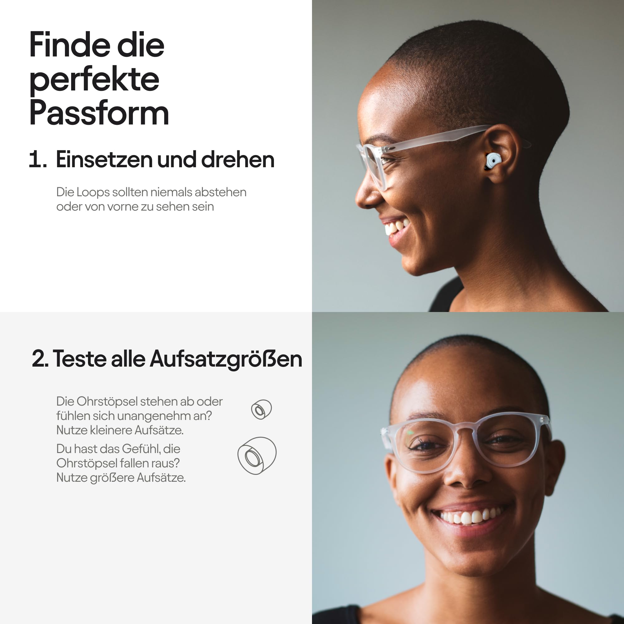 Loop Switch – Geräuschreduzierende Ohrstöpsel mit 3 Modi | Anpassbarer, passiver Gehörschutz für Konzentration, Reisen, Konzerte, Geselligkeit, Sport & Geräuschempfindlichkeit | Wiederverwendbar
