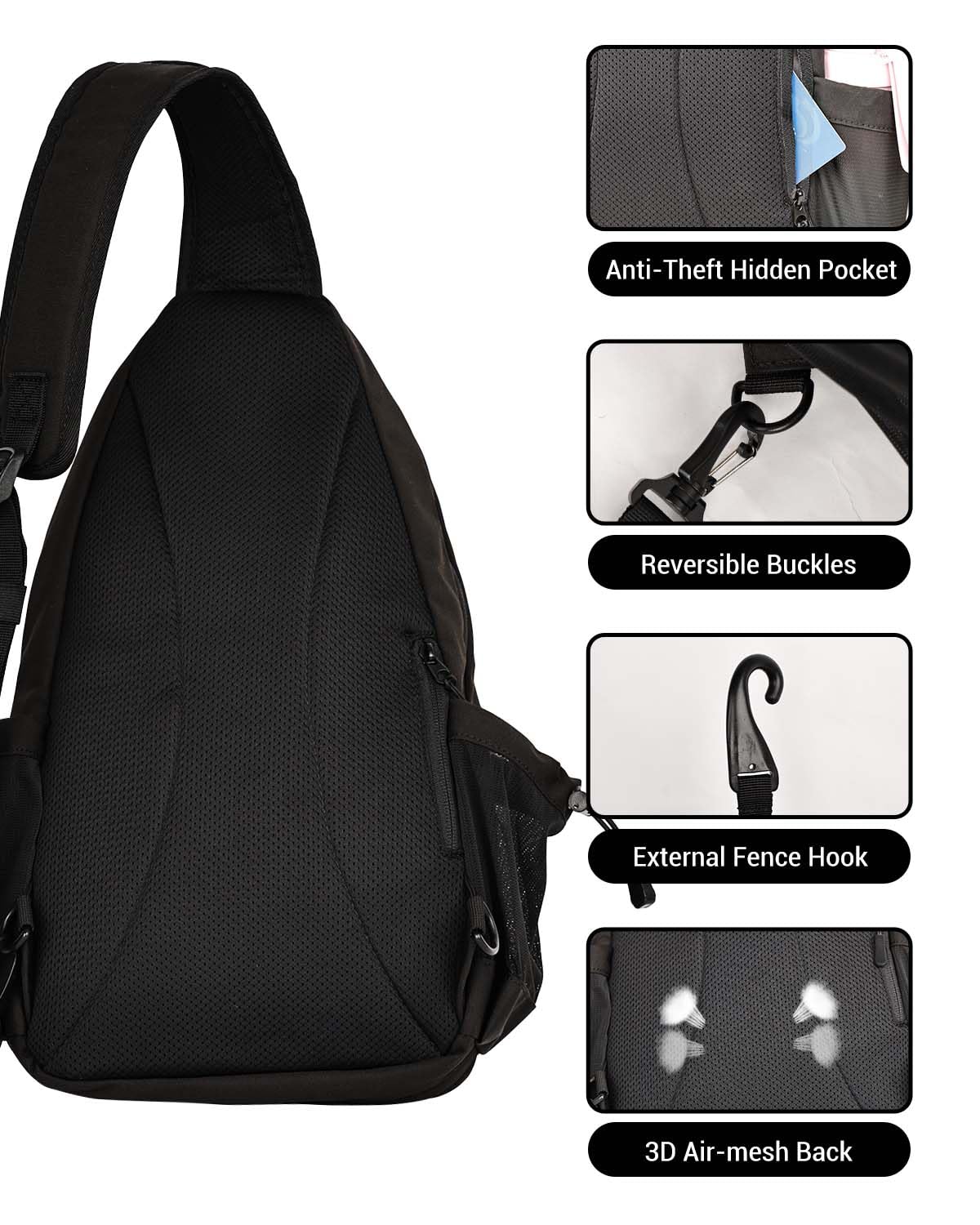 Warping Point Bolsa de pickleball, mochila cruzada ajustable de gran capacidad para mujeres y hombres, bolsa de pádel con capacidad para 2 a 4 paletas con múltiples compartimentos, gancho de valla de