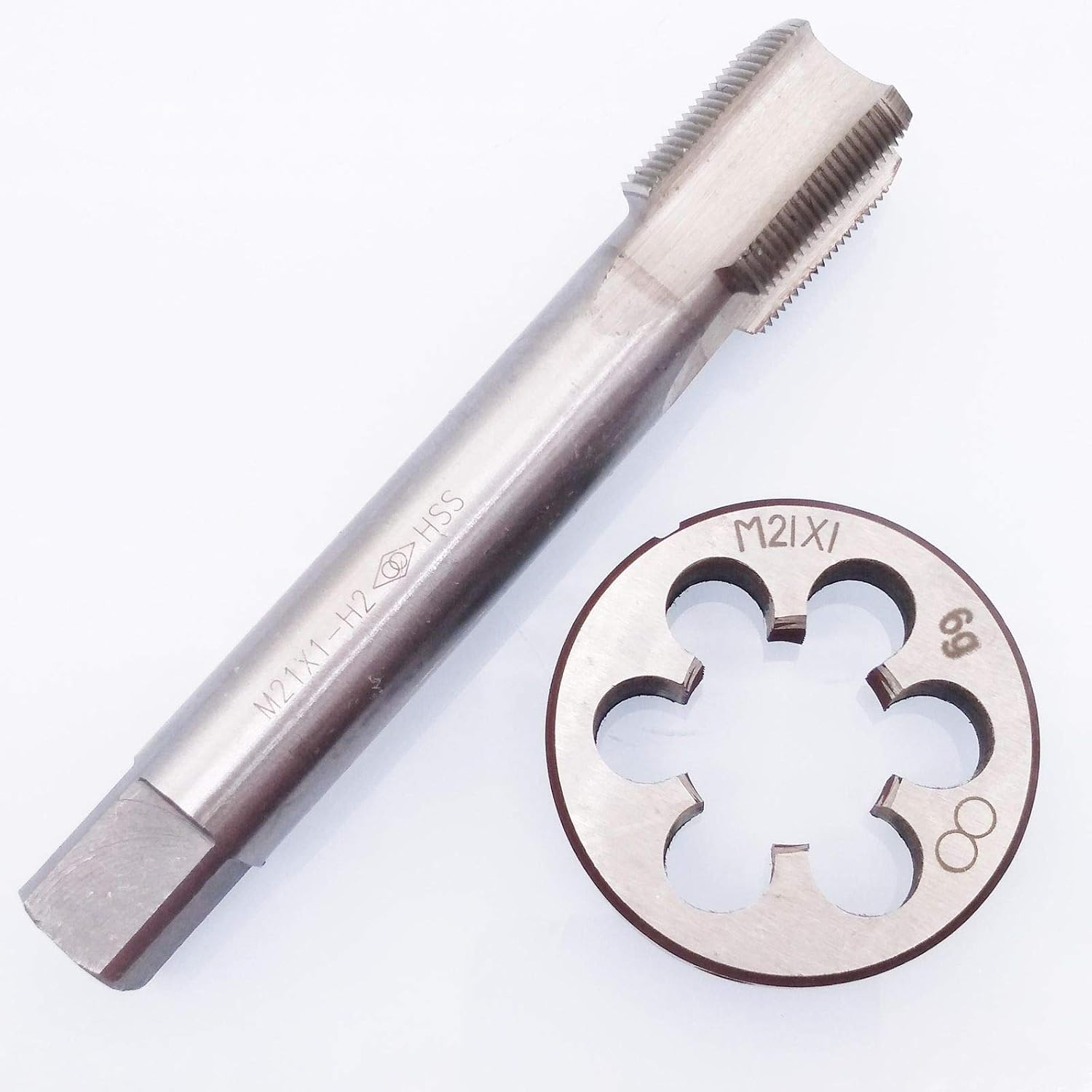 HSS M21 x 1mm Tap and M21 x 1.0mm Die Metric Thread Right Hand