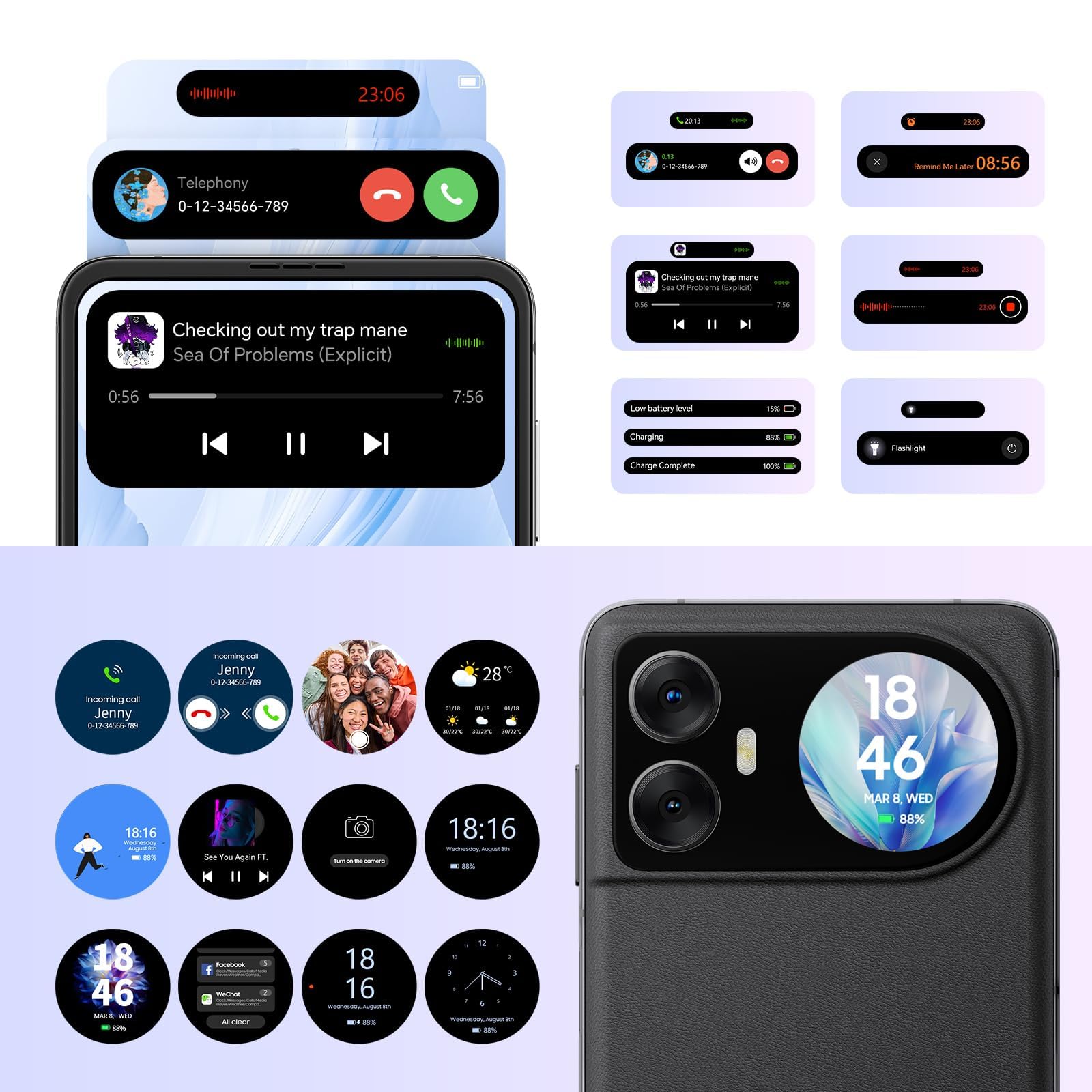 Amazon | Blackview HERO10 折りたたみスマホ Simフリー