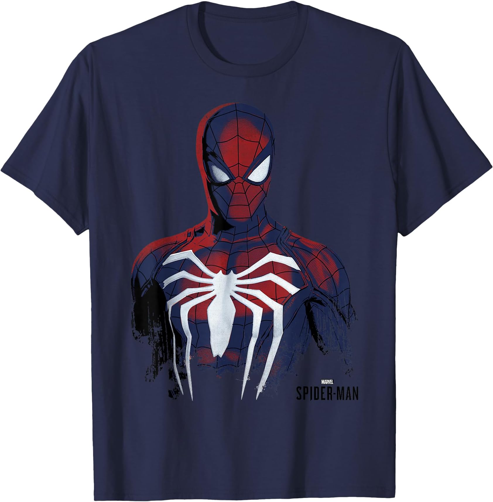 Spider-Man Game Grunge Portrait T-Shirt