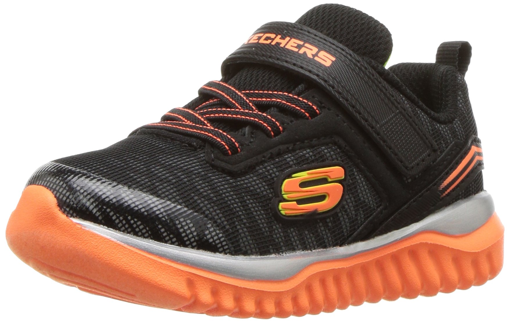 Skechers Kids Boys' Turboshift-Ultraflector Sneaker,black/orange,13.5 Medium US Little Kid