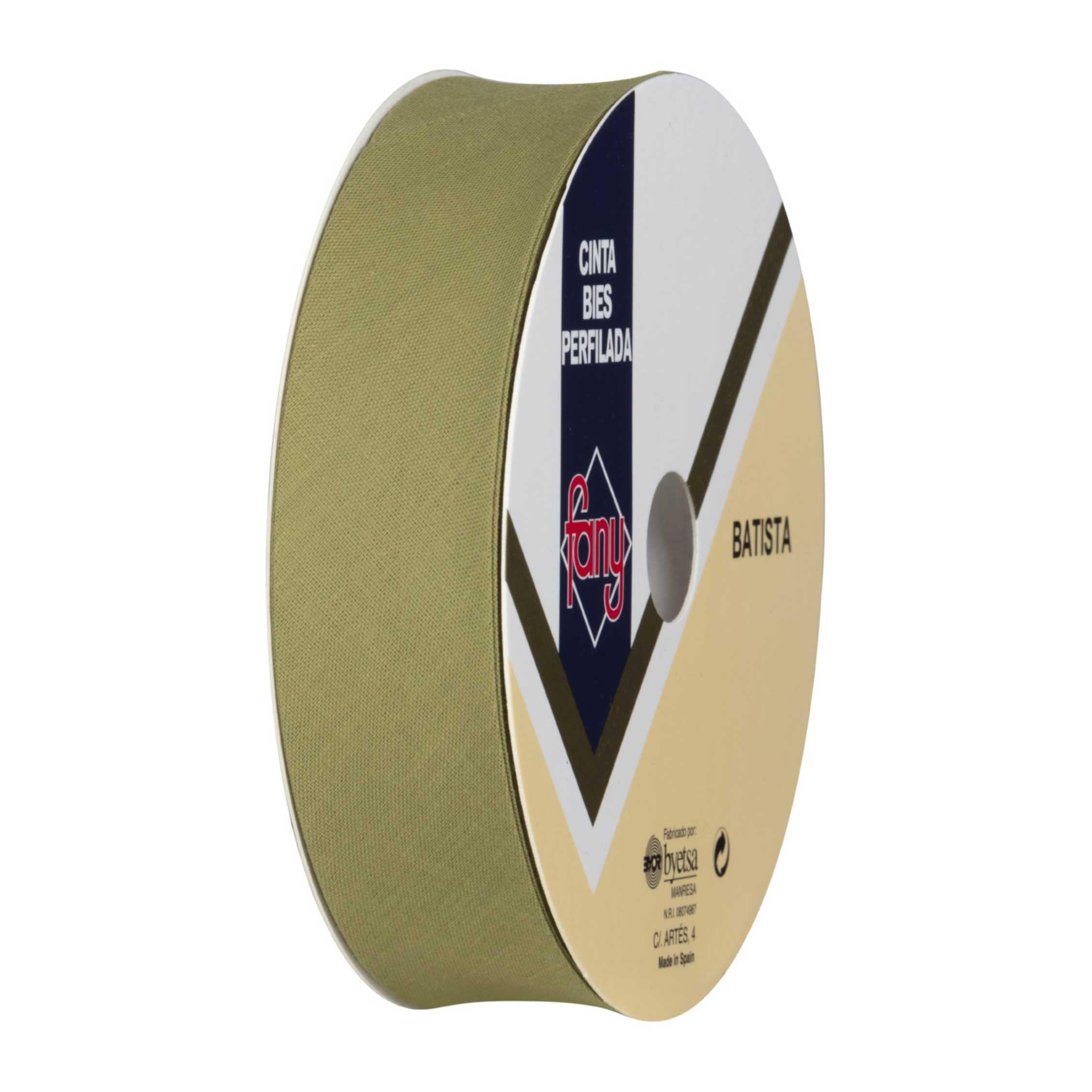Discover Lifestyle & Fashion Fabrics Bias Binding Tape Polycotton Poly Cotton Sewing Piping Bunting Decorative Trim Edging Hemming Huge Colour Range | 18mm Wide (25 Metre Roll, Olive) โ image 1