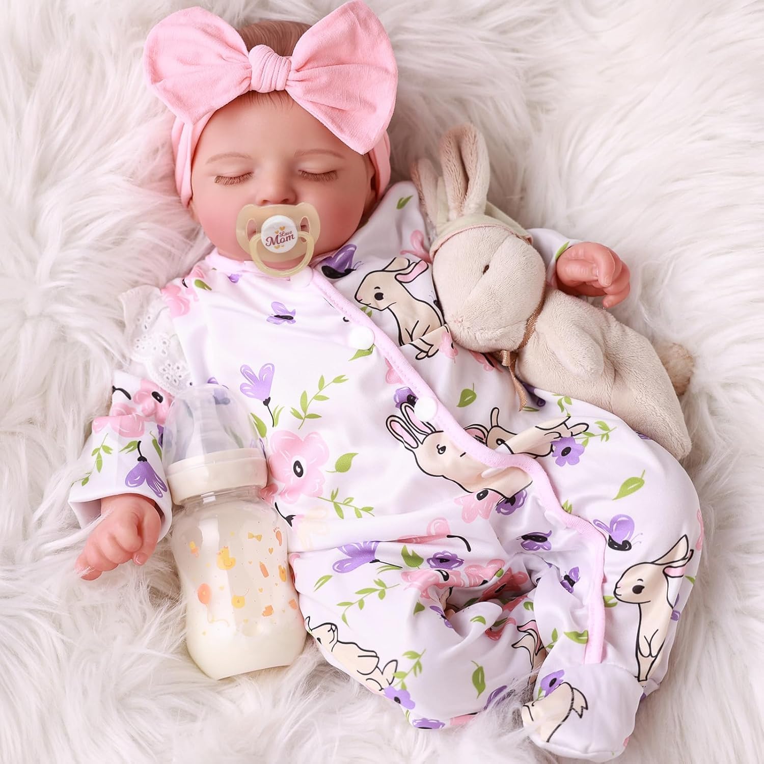 Reborn Female Doll 20 Cali – realistyczna lalka dla noworodków z miękkim ciałem, z ubraniami i akcesoriami – lalka Reborn dla dzieci od 3 lat