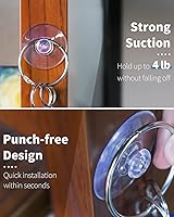Vista 4 de Pawfly Paquete de 10 ventosas de 1.8 pulgadas, pequeñas ventosas de goma para el hogar, cocina, baño, organización, decoración de Navidad, ventana