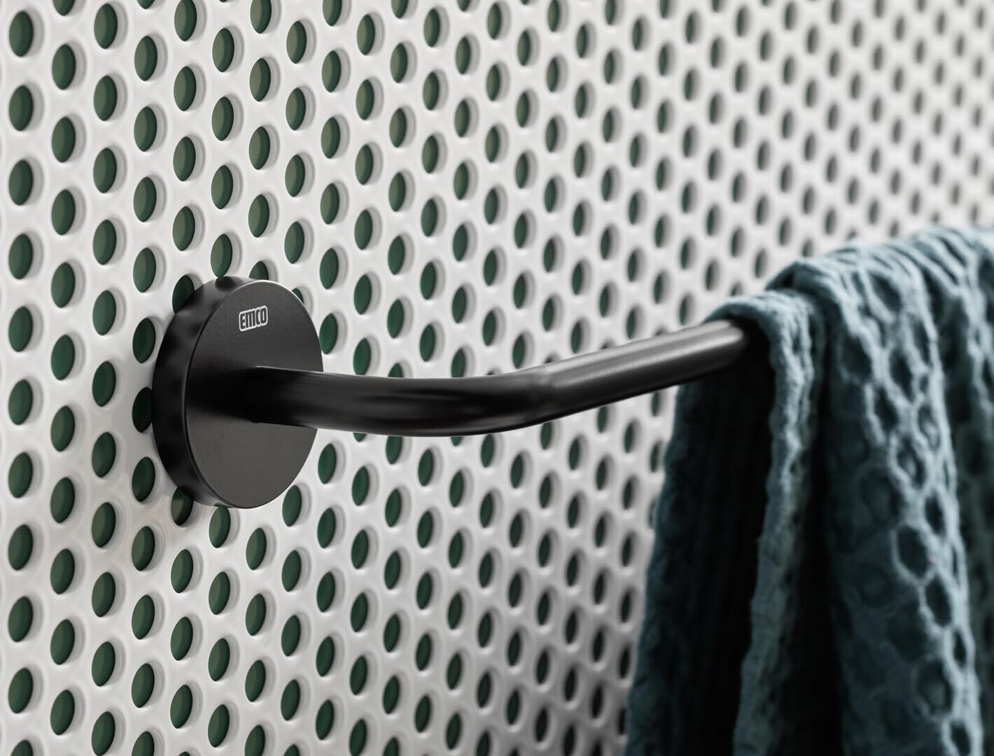 Emco Portasciugamani rotondo da Bagno, 800 mm, 4360, colore: bianco