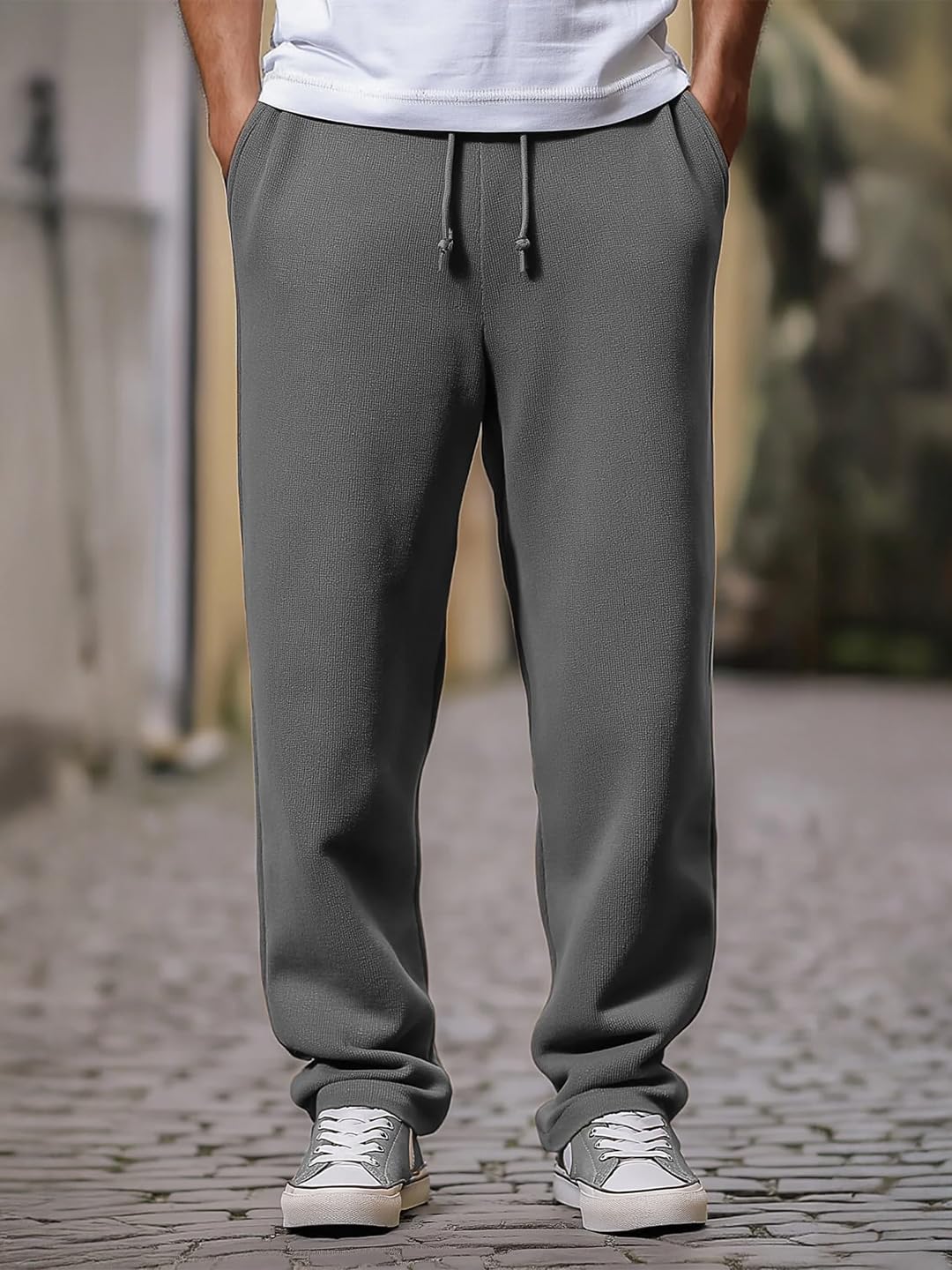 NOBERO Pantaloni da jogging dritti da uomo