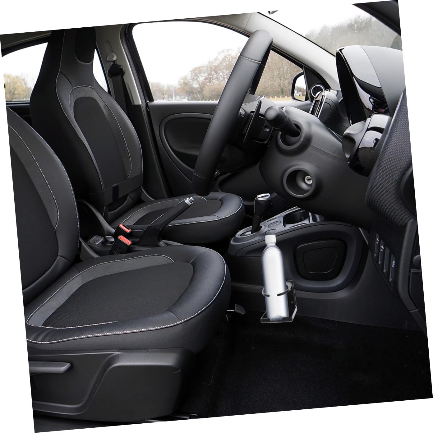 Folding Car Cup Holder Screws Portable Vehicle Drink Holder for Car Interior Black and Rvs