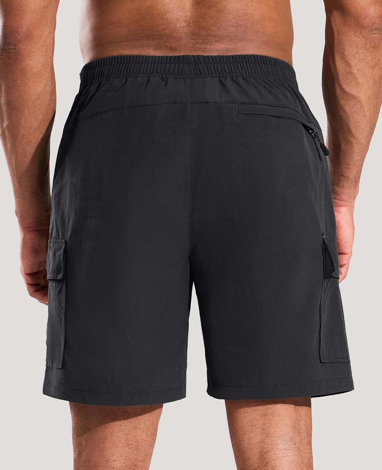 Haimont Men's Hiking Cargo Shorts 7 Inch with Zipper Pockets Quick Dry Lightweight Outdoor Camping Travel, Water Resistant