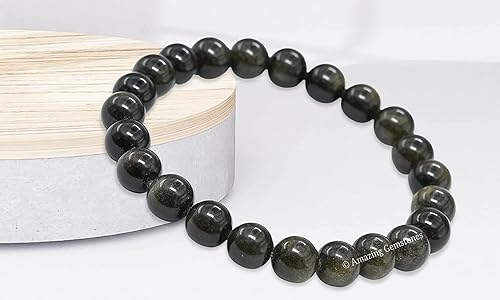 Miniatura 368 de Amazing Gemstone Pulsera de cristal para mujeres y hombres, pulsera de cristal curativo de protección, pulsera elástica con cuentas de piedras