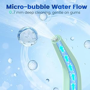 WellLeo Water Flosser for Teeth, Portable Oral Irrigator Rechargeable Water Dental Flosser Pick with High Pressure 5 Jet Tips, IPX7 Travel Water Flossing for Brace Teeth Cleaner Gum Care