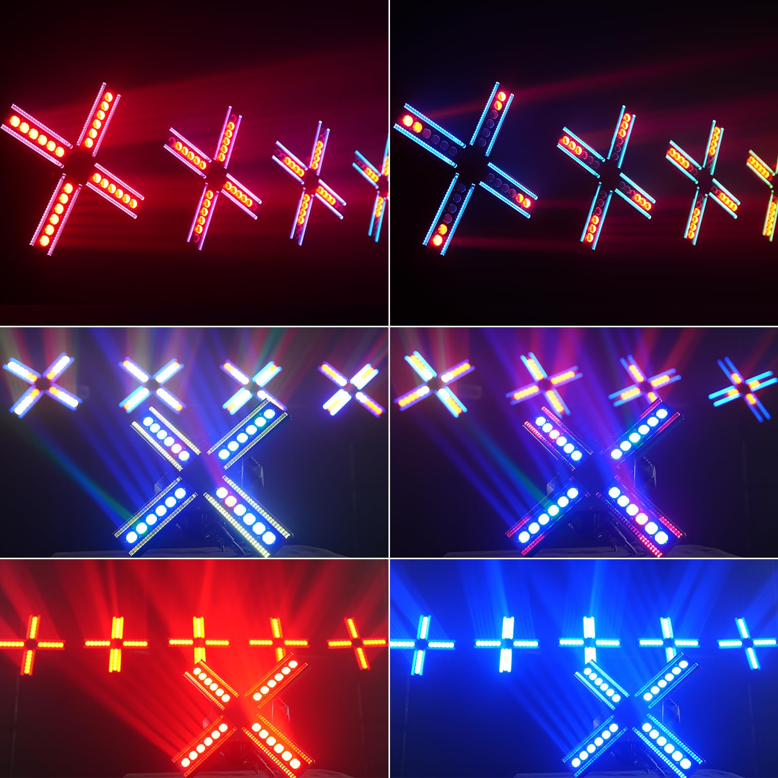 Bewegender Kopf DJ Lichter 4 Arme Party Lichter Indoor Moving Head Led Bühne Effekt Licht DMX512 & Sound aktiviert rotierendes Disco Licht