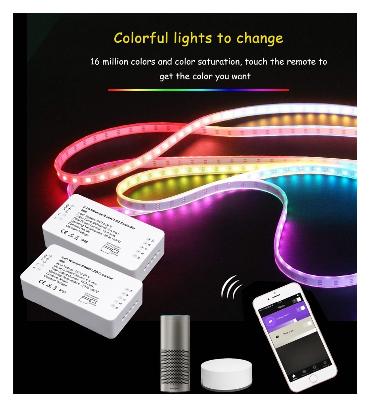 MAAFRI RGB+CCT ZIGBEE ZLL Protocol Light Strip Controller : Amazon.co.uk:  Lighting